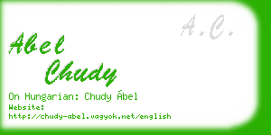abel chudy business card